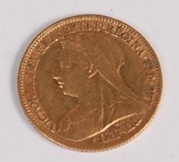 Lot 143 - Great Britain, 1900 gold half sovereign, Queen...