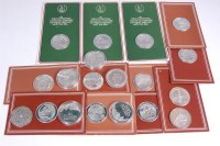 Lot 182 - 19 various silver coins and medals, to include;...