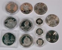 Lot 187 - 12 various silver coins to include; 2006 Queen...