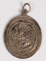 Lot 201 - England, 1662 silver marriage pendant, crowned...