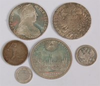 Lot 213 - Collection of foreign silver coins, to include;...