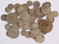 Lot 214 - Mixed lot of British and foreign silver coins,...