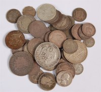 Lot 220 - Mixed lot of silver world coins, to include;...