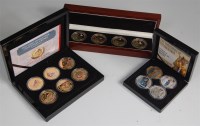 Lot 232 - Great Britain, three cased coin sets to...