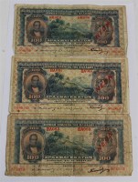 Lot 249 - Greece, 3x 1922 100 drachma banknotes, P-67 (3)