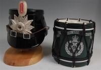 Lot 317 - A reproduction German Berlin police shako,...