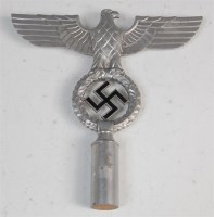 Lot 318 - A German Third Reich alloy flag pole finial,...