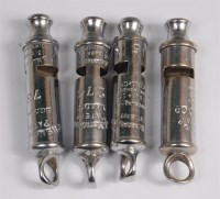 Lot 323 - A Metropolitan Patent police whistle by J....