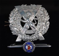 Lot 330 - A London Scottish Regiment silver and...