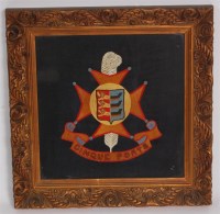 Lot 333 - A framed Cinque Ports needlework embroidered...