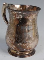 Lot 335 - A mid-20th century silver bell shaped tankard,...