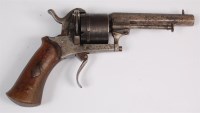 Lot 344 - A 19th century Belgian pin fire six shot...