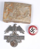 Lot 393 - A German Nazi party enamelled badge, together...