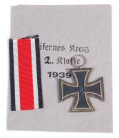 Lot 402 - A WW II German Iron Cross 2nd class with...