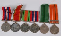 Lot 406 - A WWII War medal and South Africa Service...