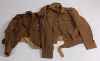 Lot 408 - A collection of various military uniforms to...