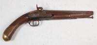 Lot 416 - A 19th century percussion pistol, the 21.5cm...