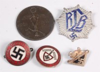 Lot 423 - An NSDAP Nazi party enamelled lapel badge,...