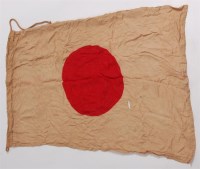 Lot 468 - A WW II Japanese flag, 57 x 92cm.