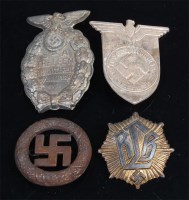 Lot 381 - A 1931 SA Treffen Braunschweig badge, together...