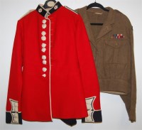 Lot 484 - A Coldstream Guards red felt tunic having...