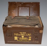 Lot 485 - An ammunition trunk containing various post WW...
