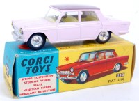 Lot 1619 - Corgi Toys, 232, Fiat 2100, pale pink body,...
