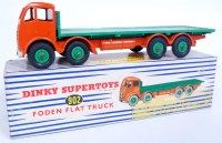 Lot 1903 - Dinky, 902 Foden flat truck, 2nd cab, orange...