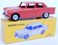 Lot 1919 - French Dinky Junior No.101 Peugeot 404, coral...