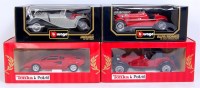 Lot 2528 - 10 Boxed 1/18th and 1/16th scale Burago and...
