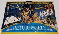 Lot 3238 - Star Wars Triple-bill British Quad film poster...