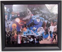Lot 3253 - 3 framed and glazed limited edition Star Wars...