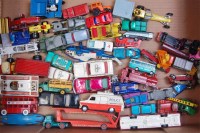Lot 2598 - Tray of assorted playworn and loose diecast...