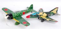 Lot 3211 - Tinplate Aircraft and Jet Fighter Group, 2...