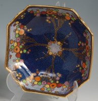 Lot 17 - A 1930s Crown Devon 'Tree of Life' blue lustre...