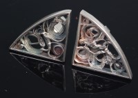 Lot 73 - A pair of 1960s Icelandic silver cufflinks,...