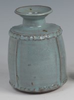 Lot 80 - Janet Leach (1918-1997) - A pale blue crackle...