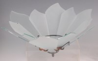 Lot 85 - An Art Deco copper framed and frosted glass...