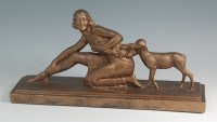 Lot 3 - An Art Deco gilded plaster figure of a...