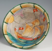 Lot 14 - A 1930s Crown Devon Mattita pattern table bowl,...