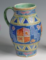 Lot 21 - An Art Deco Crown Devon pottery single handled...