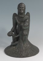 Lot 25 - Monica Fry - A green patinated bronze model of...