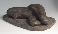 Lot 32 - A contemporary bronzed composition figure of a...