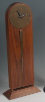 Lot 35 - A large 1980s Scandinavian teak mantel clock,...