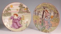 Lot 109 - A G Henk - A pair of 1930s painted pottery...