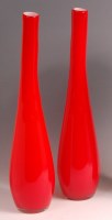Lot 116 - A pair of 1970s Murano orange and milk glass...