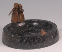 Lot 145 - An early 20th century serpentine marble and...