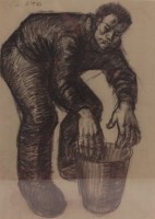 Lot 185 - Colin Moss (1914-2005) - The Farmworker,...