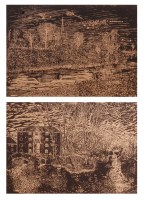 Lot 196 - John Todd - Bramford, linocut, and three...
