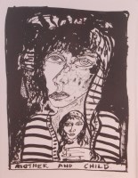 Lot 203 - John Bellany (Scot.b.1942) - Mother and child,...